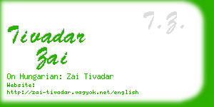tivadar zai business card